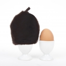 Fur Egg Cosies, Egg Caps, Egg Hood Made of Weasel Fur